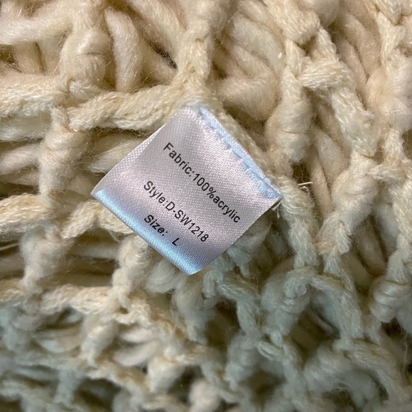 Elan size large string vest crochet boho hippy unique club stretch warm layer - Picture 12 of 14